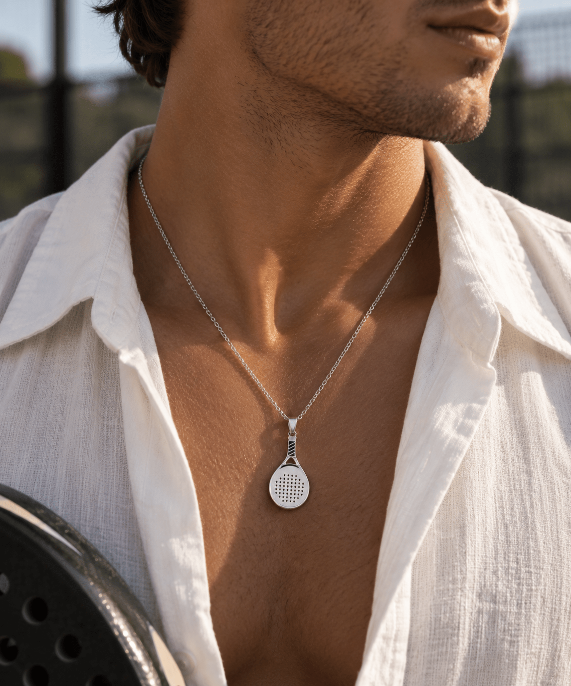Padel Racket Ketting zilver unisex - YOUR WILDFORCE