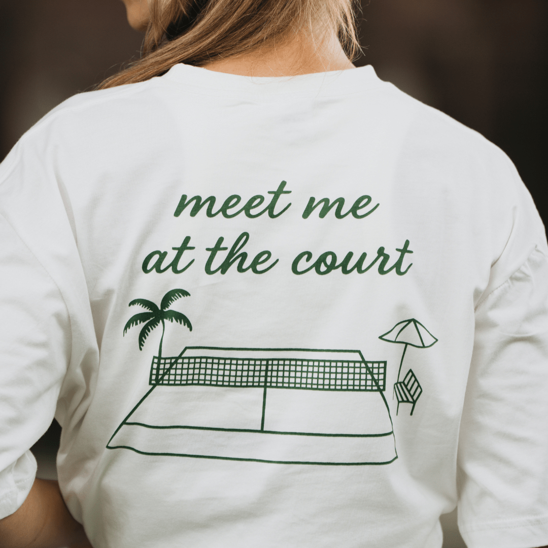 Club Padel T-shirt wit unisex - YOUR WILDFORCE