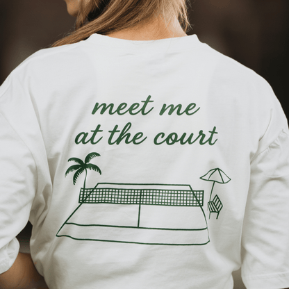 Club Padel T-shirt wit unisex - YOUR WILDFORCE