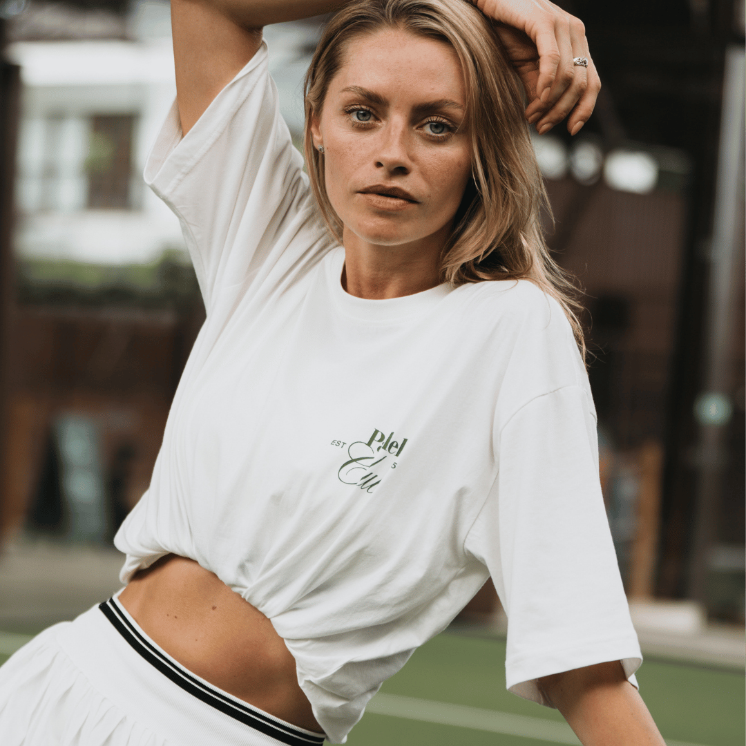 Club Padel T-shirt wit unisex - YOUR WILDFORCE