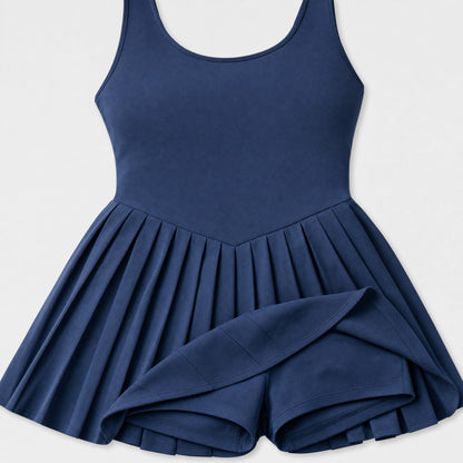 2-in-1 padel dress women Courtney navy, dress and shorts - YOUR WILDFORCE