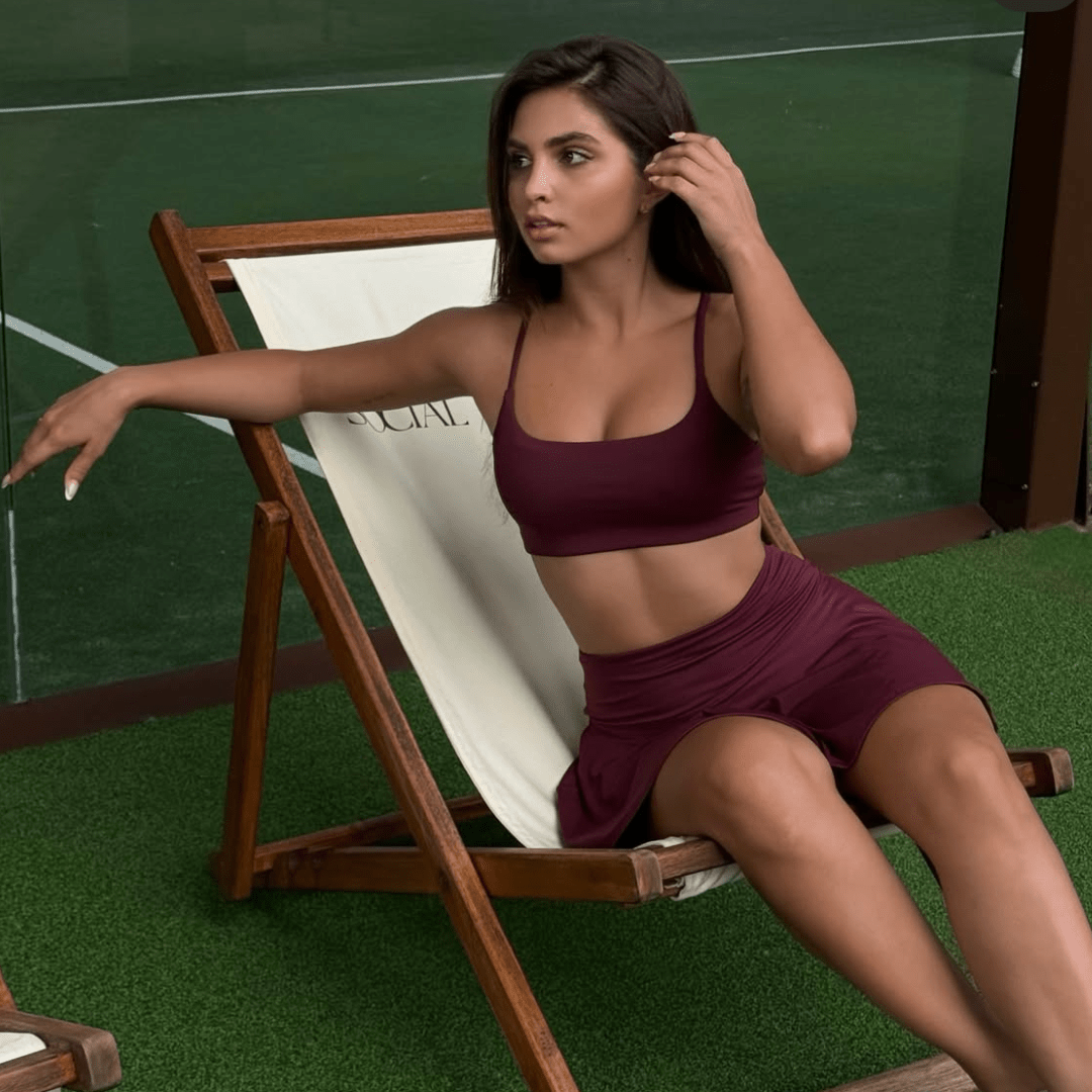 Padel Skirt Rosewood - YOUR WILDFORCE