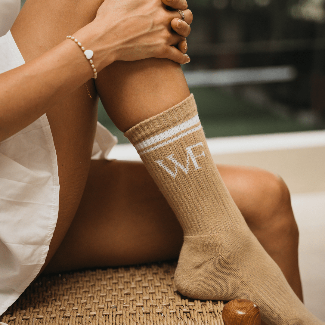 Padel Socks beige - YOUR WILDFORCE