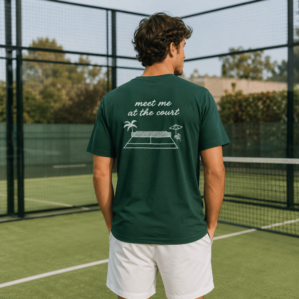 Padel T-shirt Club Padel green oversized unisex - YOUR WILDFORCE