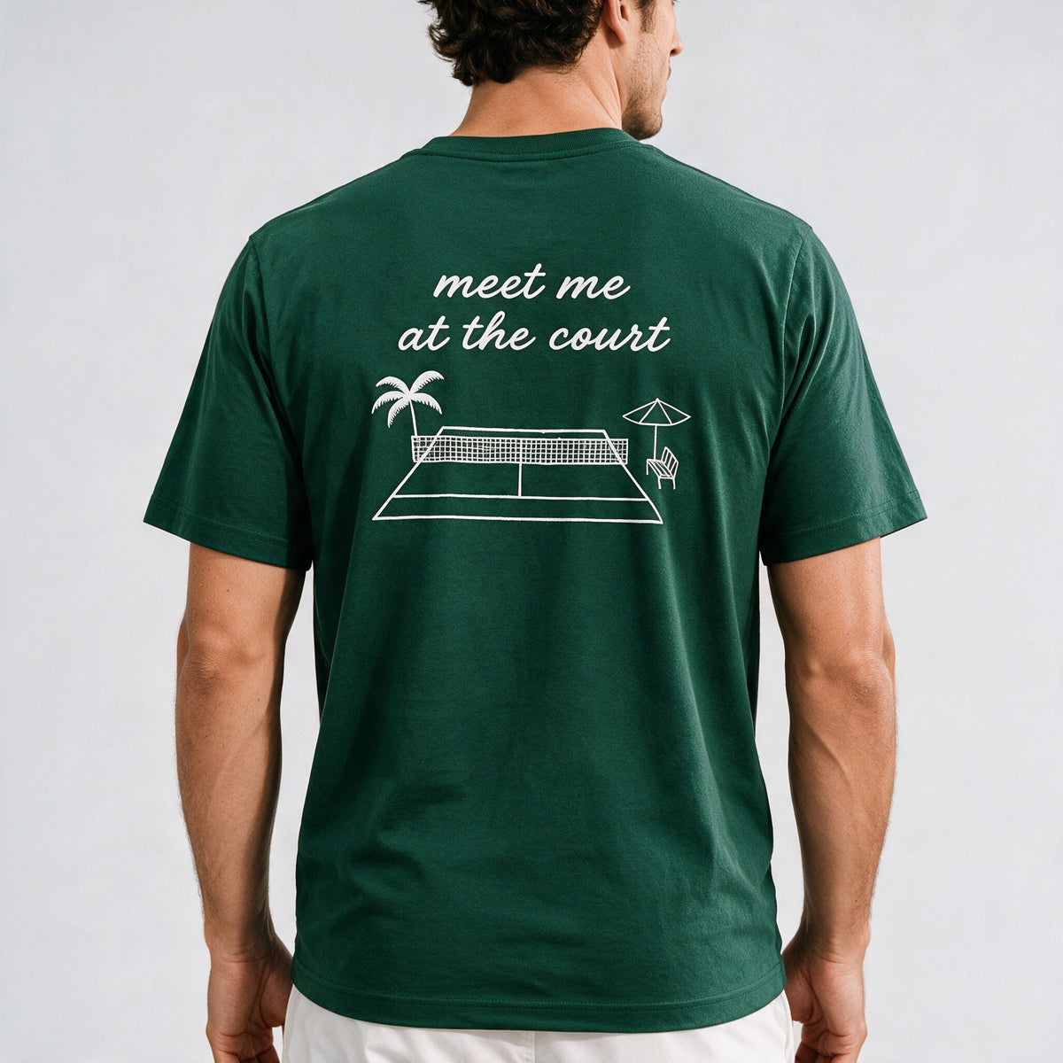 Padel T-shirt Club Padel groen oversized unisex - YOUR WILDFORCE