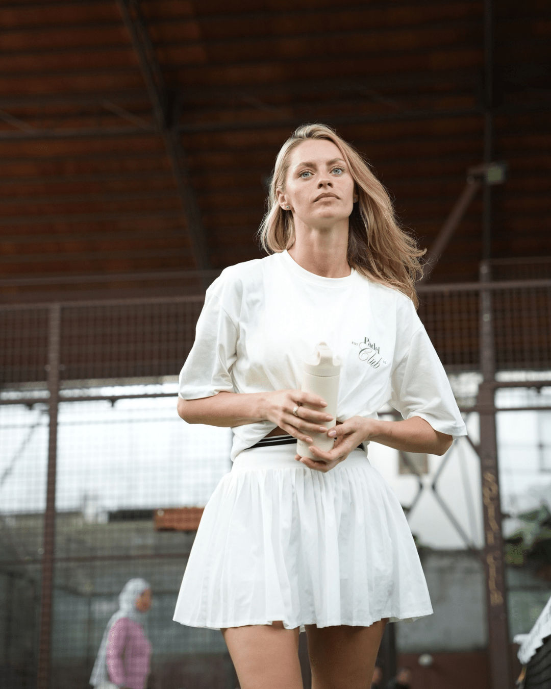 Padel T-shirt Club Padel wit oversized unisex - YOUR WILDFORCE