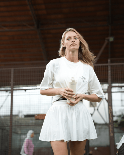Padel T-shirt Club Padel wit oversized unisex - YOUR WILDFORCE