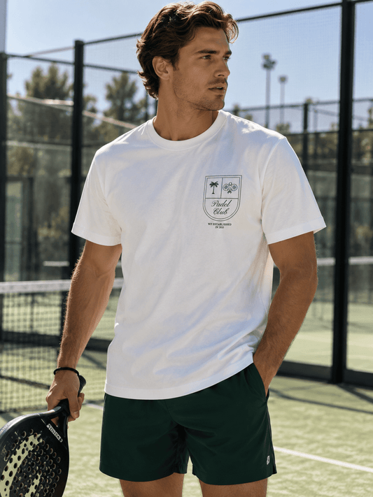Padel T-shirt Sunday Padel Club wit oversized unisex - YOUR WILDFORCE
