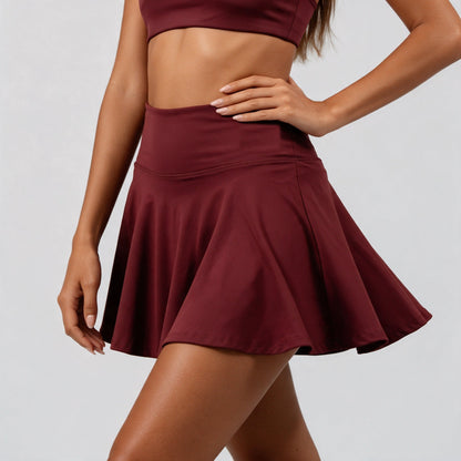 Padelrok dames Rosewood bordeaux met binnenbroek - YOUR WILDFORCE