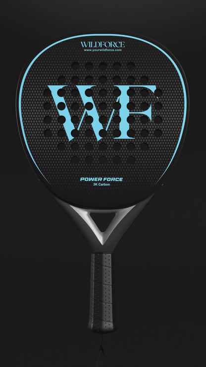 Padel racket women for beginners WF Power Force 3K carbon black