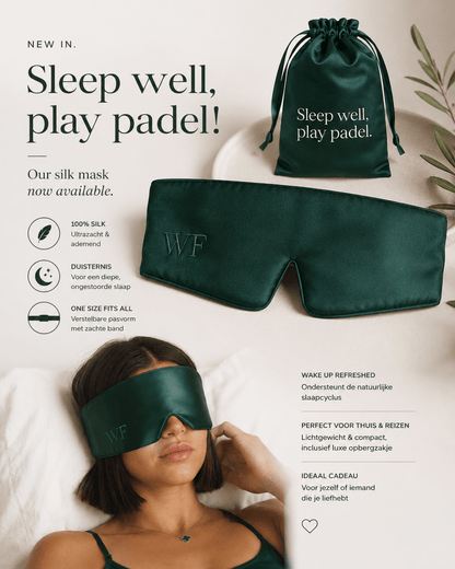 Silk sleep mask Sleep well play padel mulberry silk - YOUR WILDFORCE