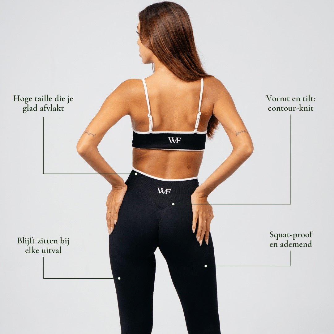 Sportlegging dames NightForce zwart high waist - YOUR WILDFORCE