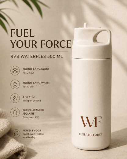Sports bottle Fuel Your Force beige insulated - YOUR WILDFORCE