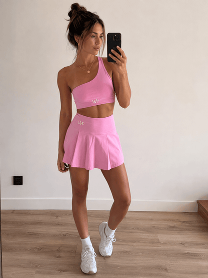 Sports top women Court Rose pink one-shoulder - YOUR WILDFORCE